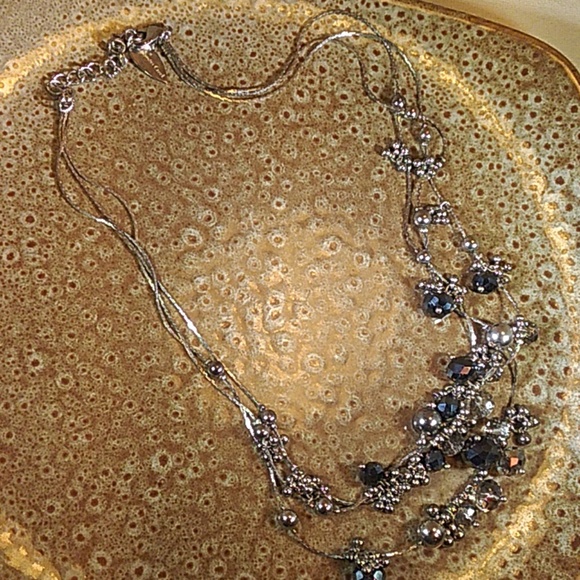 Cold Water Creek Mirrored Bead Necklace - Picture 3 of 5